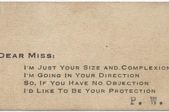 能否送你回家？19世纪的名片助你轻松约会