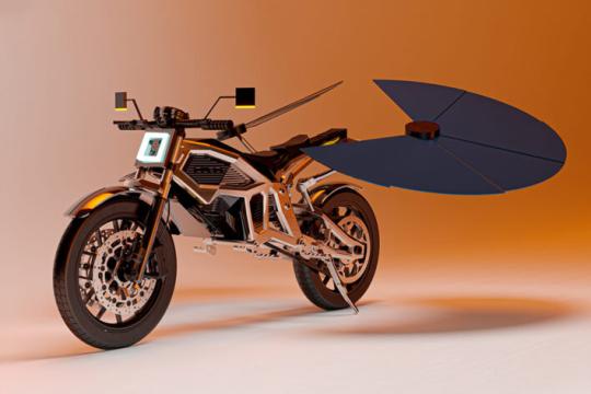 这款配备可伸缩太阳能翼的摩托车，或将引领离网旅行的未来