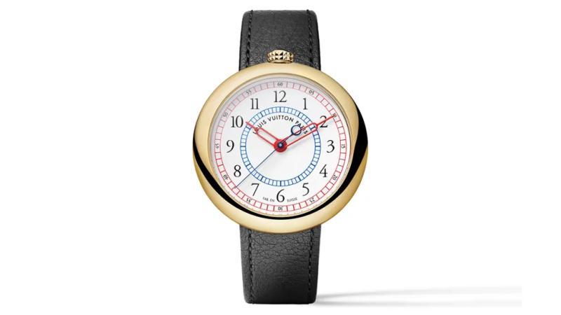 Louis Vuitton Monterey watch yellow-gold close up