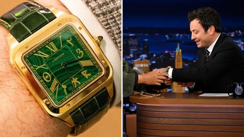 Jimmy Fallon Cartier Santos-Dumont Timepeace