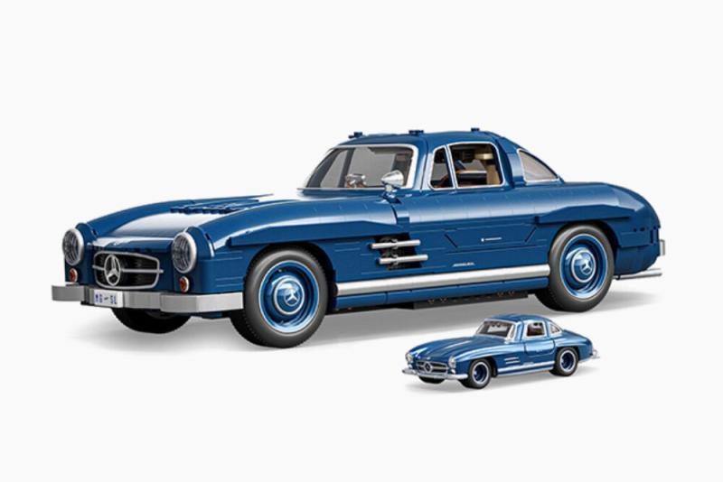 Mattel Brick Shop Hot Wheels Mercedes Benz 300 SL Building Set F 11 25