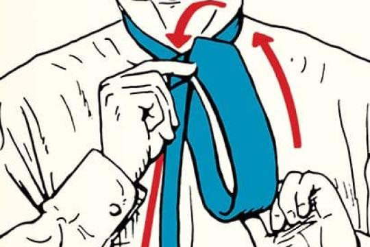 本周技能：系半温莎领带结