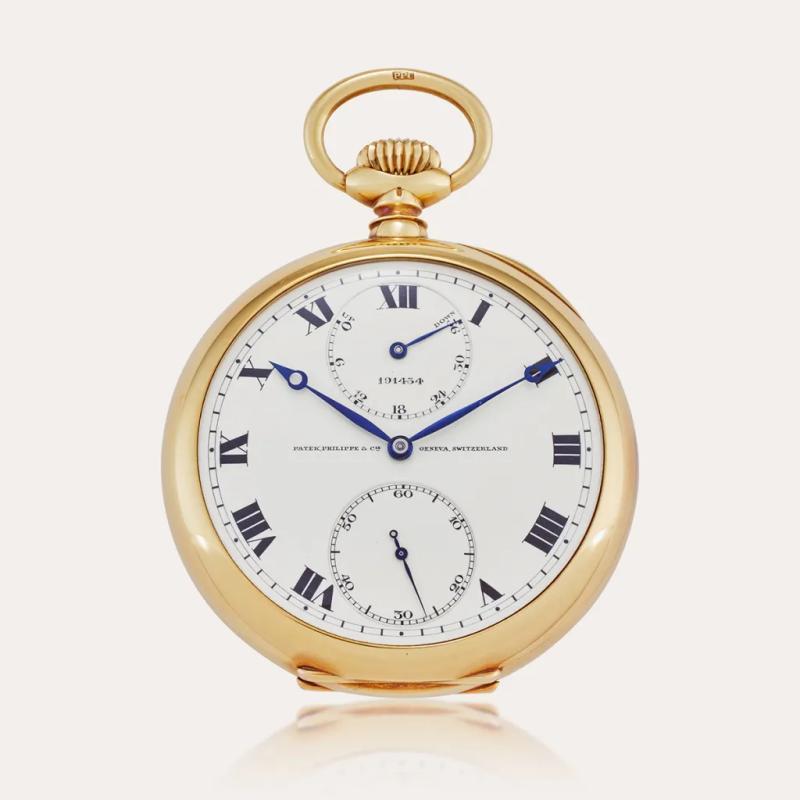 Patek Philippe open-faced keyless pocket watch