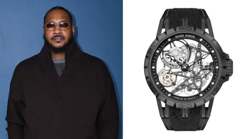 Carmelo Anthony佩戴罗杰杜彼Excalibur Spider Pirelli