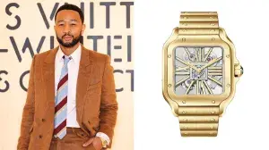 John Legend Cartier Santos Skeleton