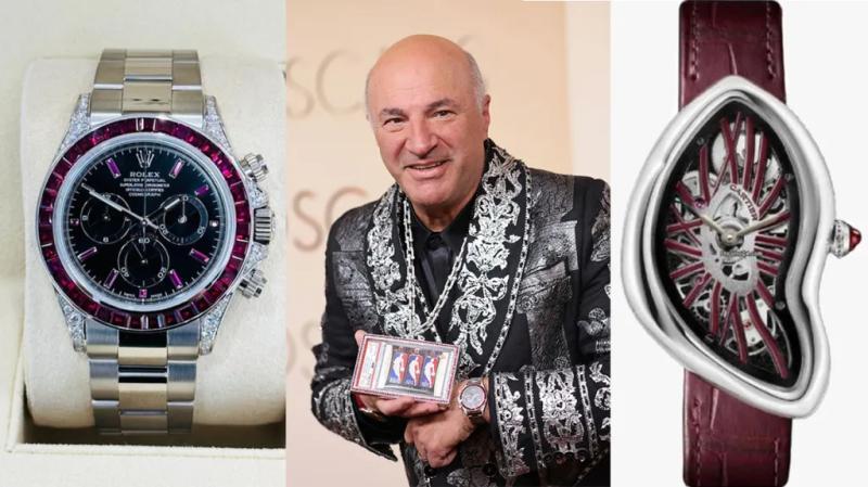 Kevin O'Leary in a Rolex Daytona and Cartier Crash