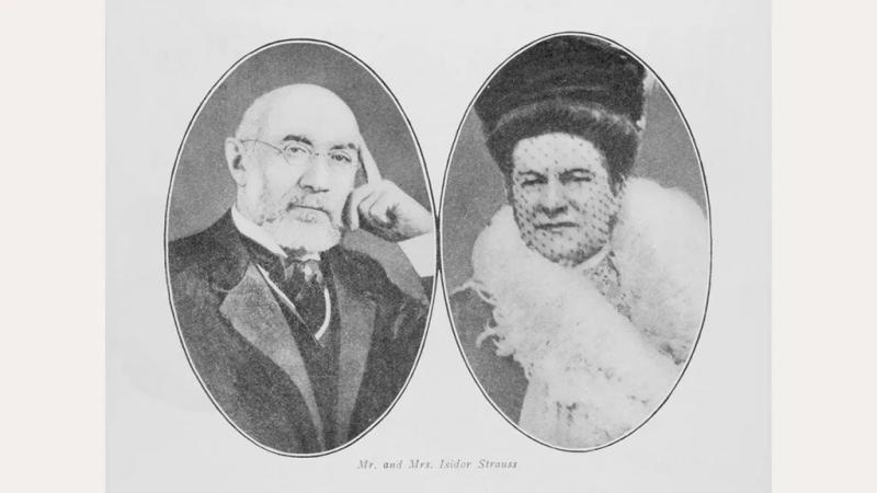 Isidor Straus和妻子Ida的纪念碑