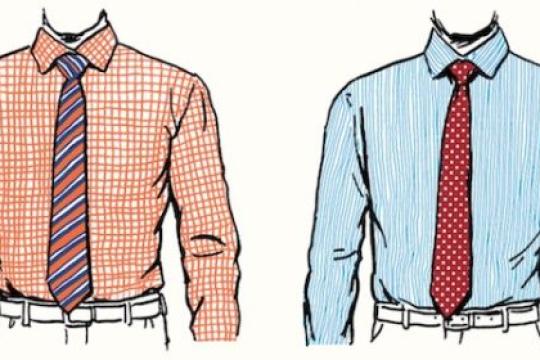 如何搭配衬衫与领带