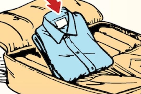 本周技能：如何折叠衬衫便于打包