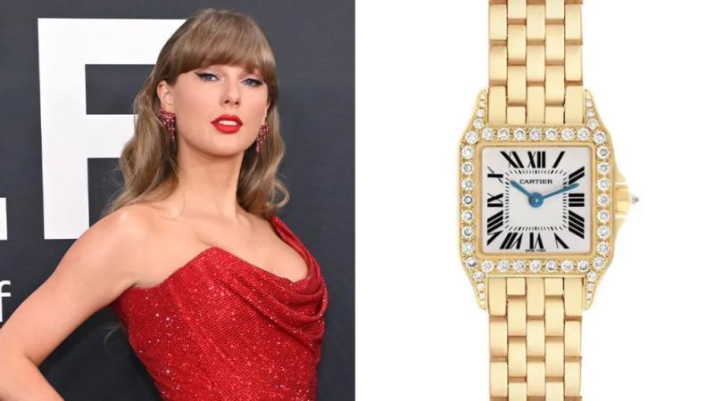 泰勒·斯威夫特佩戴卡地亚腕表