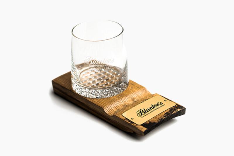Blantons Stave Cigar Coaster with Old Fashioned Glass F 12 23