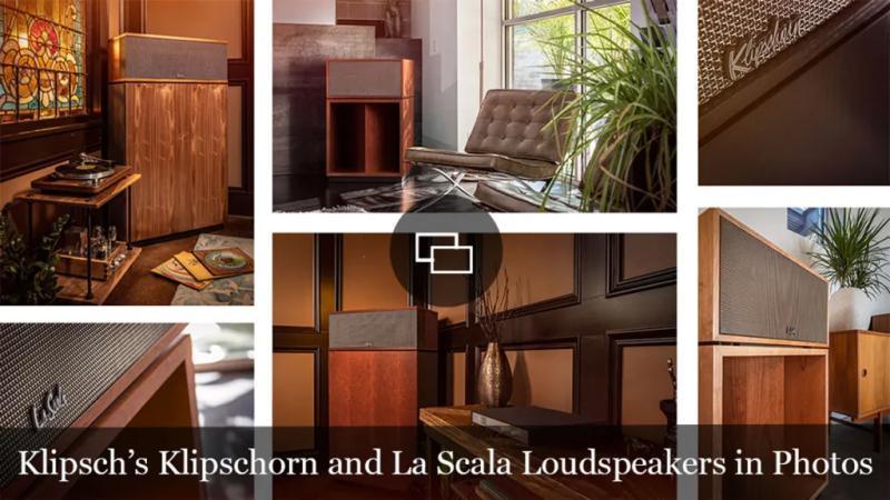 Klipsch新款AK7 Klipschorn扬声器及La Scala AL6扬声器系列照片。