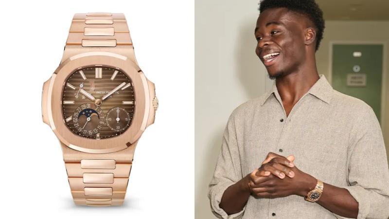 布卡约·萨卡佩戴的百达翡丽Nautilus