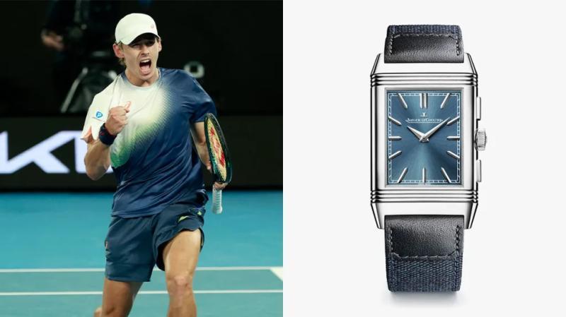 亚历克斯·德米纳尔佩戴的积家Reverso Tribute计时码表