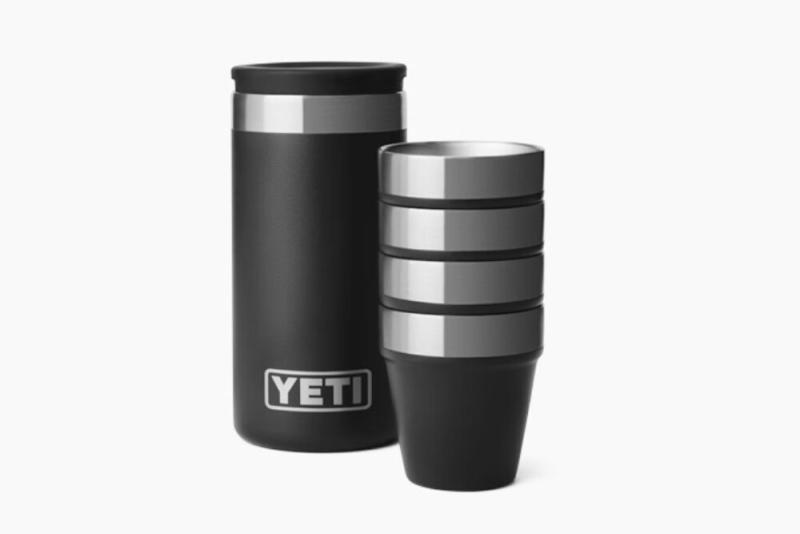 YETI Flask and Shot Glasses 2
