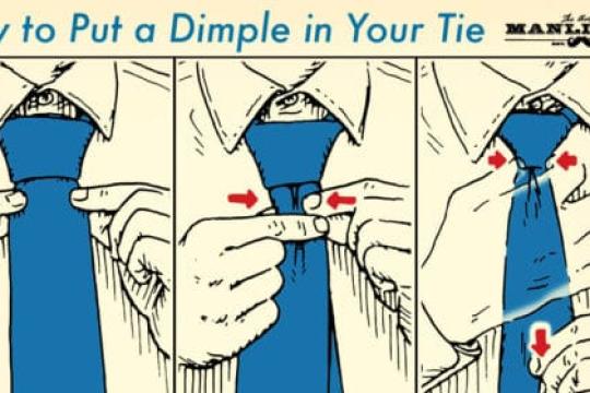 本周技能：领带打出优雅酒窝