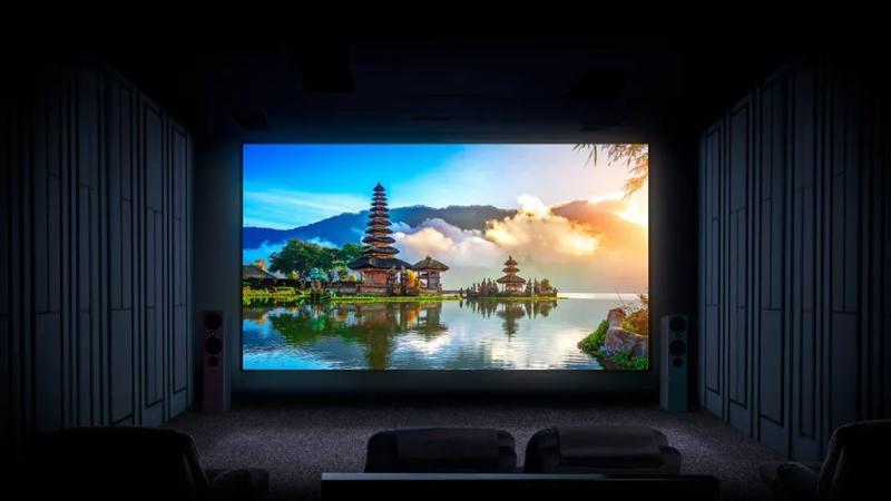 The BenQ W5850 4K Projector can produce a 180-inch image from just 13 feet away