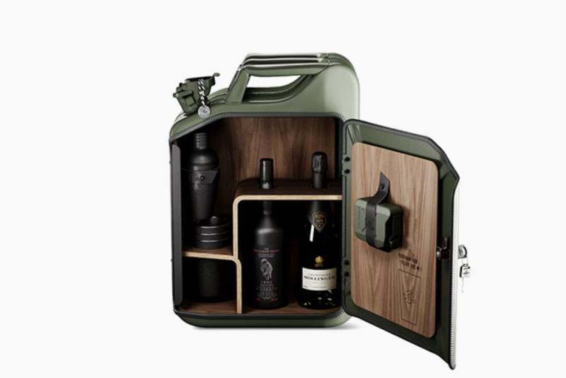Danish Fuel Portable Upcycled Jerry Can Bar Cabinet F 12 23