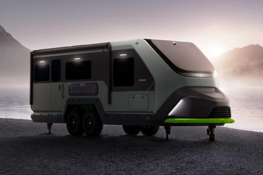 Evotrex混合动力露营拖车：电池与燃气双重驱动，轻松实现一周离网生活
