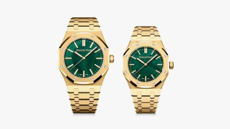 Audemars Piguet Royal Oak Self-Winding Malachite Yellow Gold 37 and 41mm