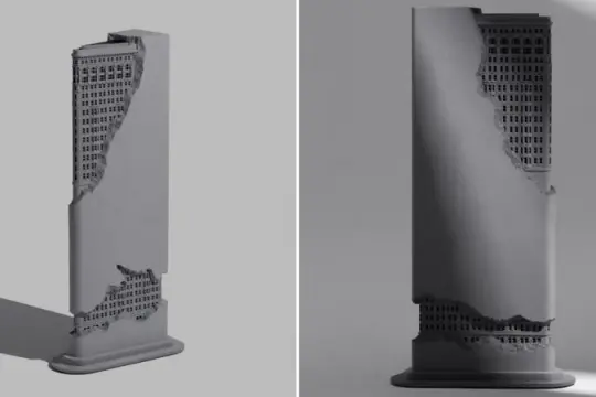 这款高端落地音箱酷似纽约市的扁铁大厦