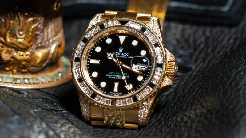 Drake Rolex GMT-Master II diamond and sapphires
