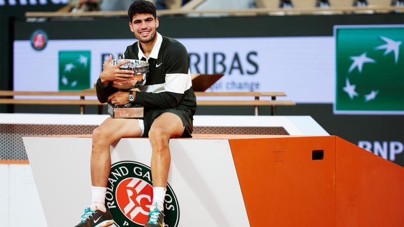 Carlos Alcaraz at the 2025 French Open
