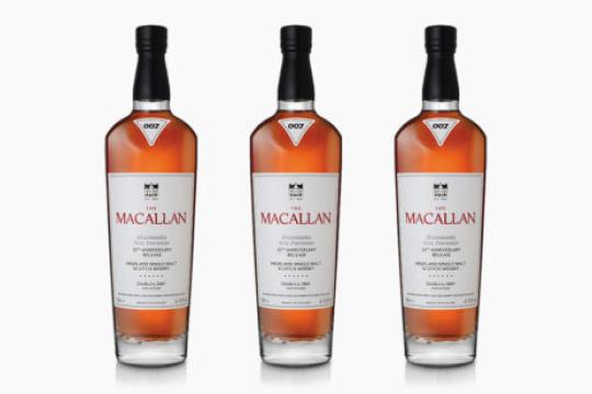 麦卡伦推出18年红酒桶单一麦芽威士忌，致敬007《钻石恒久远》