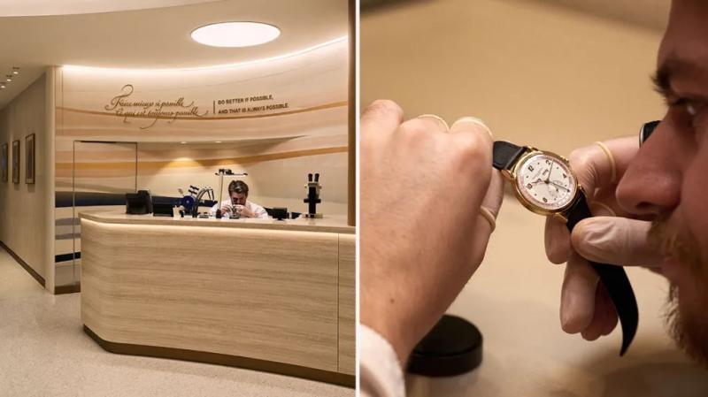 制表师在江诗丹顿迈阿密新精品店中央工作。